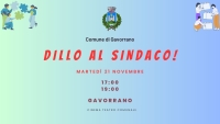 locandina con appuntamento con sindaco 21 novembre a Gavorrano