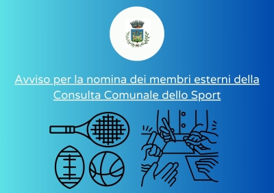 Consulta Comunale dello Sport - avviso di scadenza